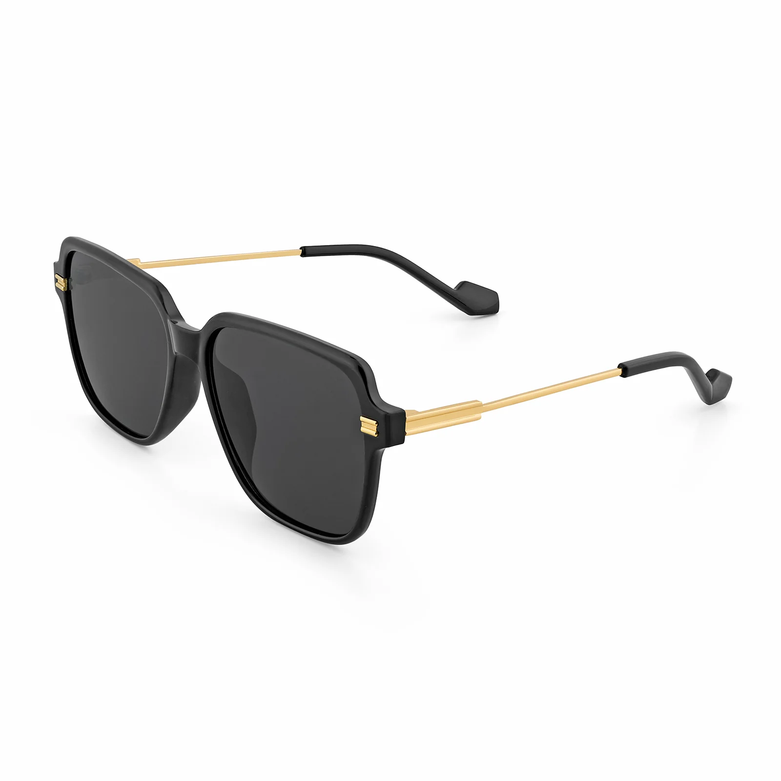 Westora Square Sunglasses With Black Frames And Black Lenses - Image 4