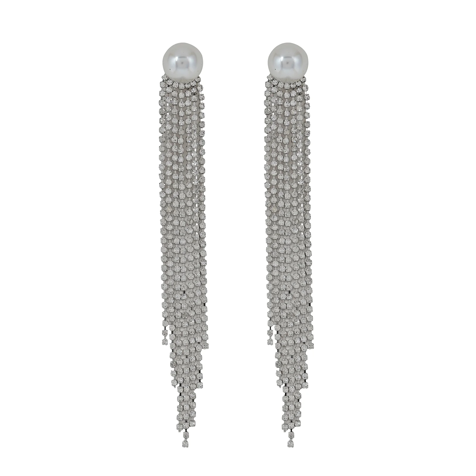 Wilda Silver Waterfall Earrings - Image 3