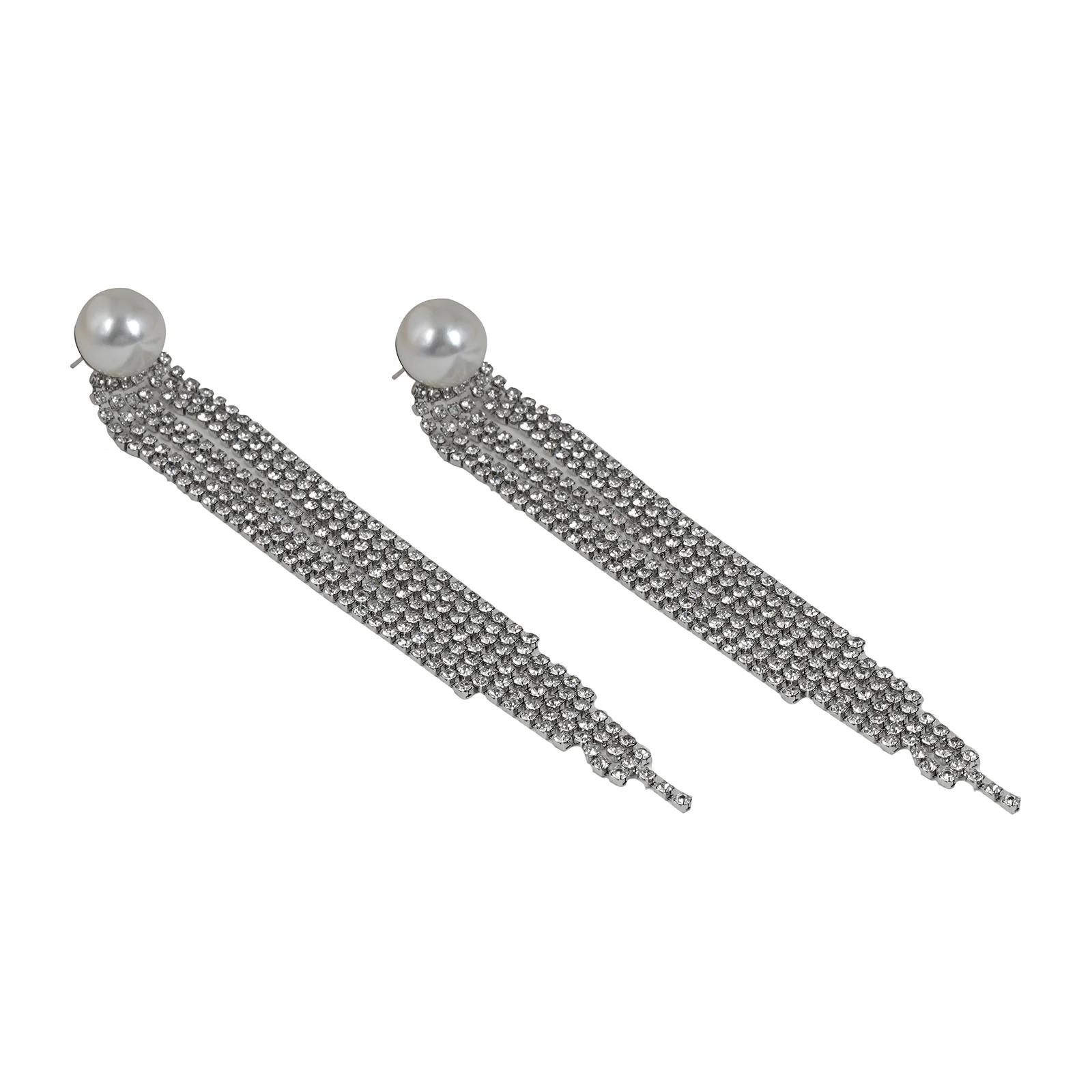 Wilda Silver Waterfall Earrings - Image 4
