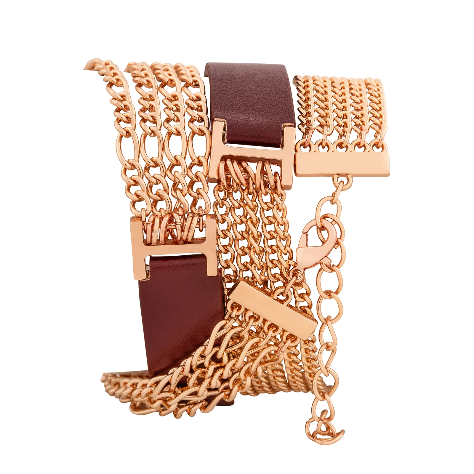Winona White Medium Dial Maroon PU-Chain Wrap Around Strap Women's Watch - Image 5