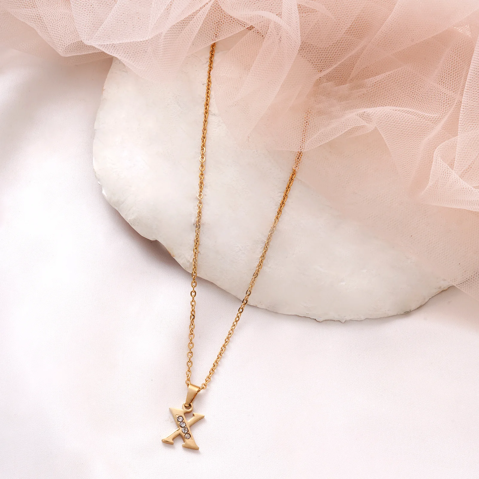 Bewitched X Initial Pendant Necklace - Image 2