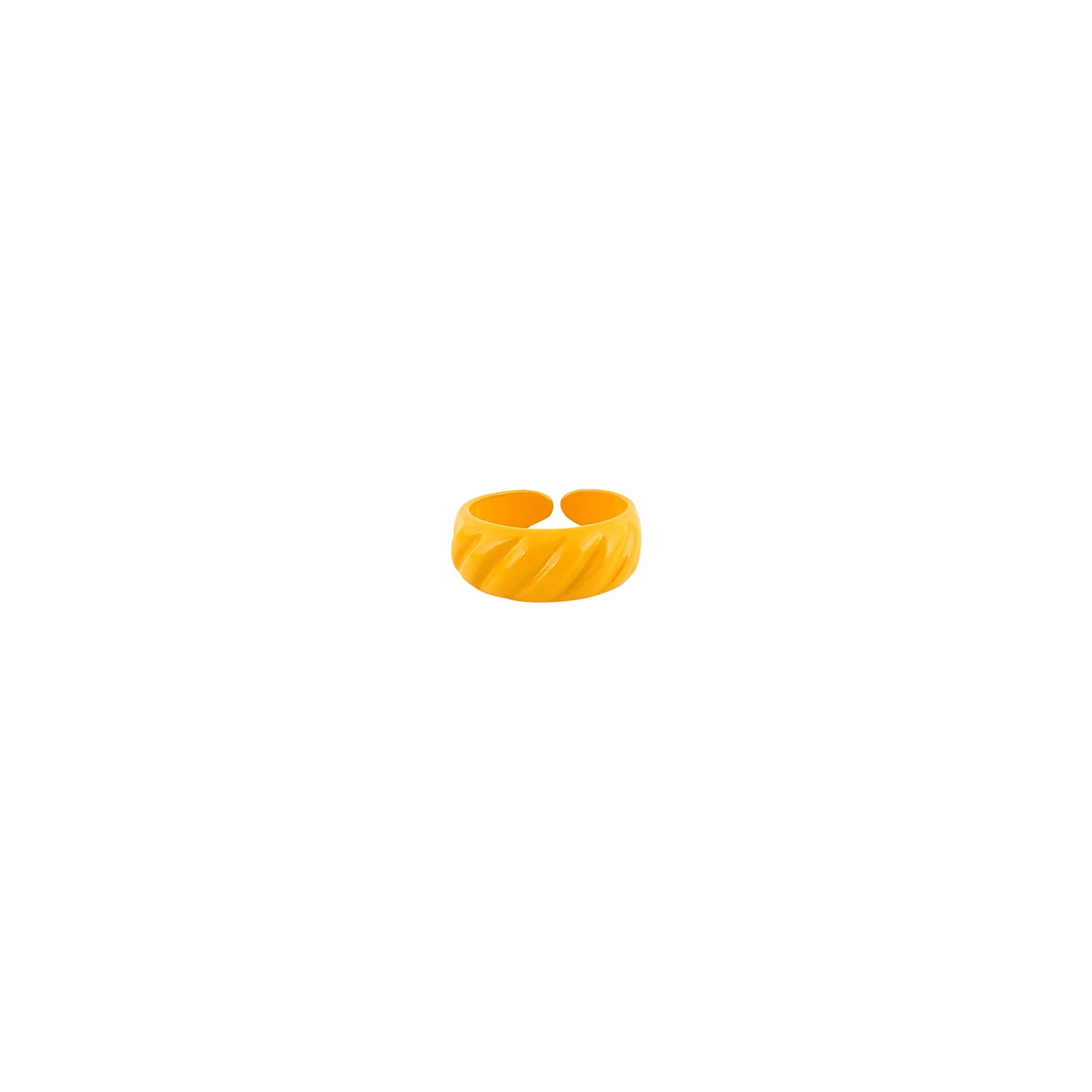 Yellow Truffle Croissant Ring - Image 3