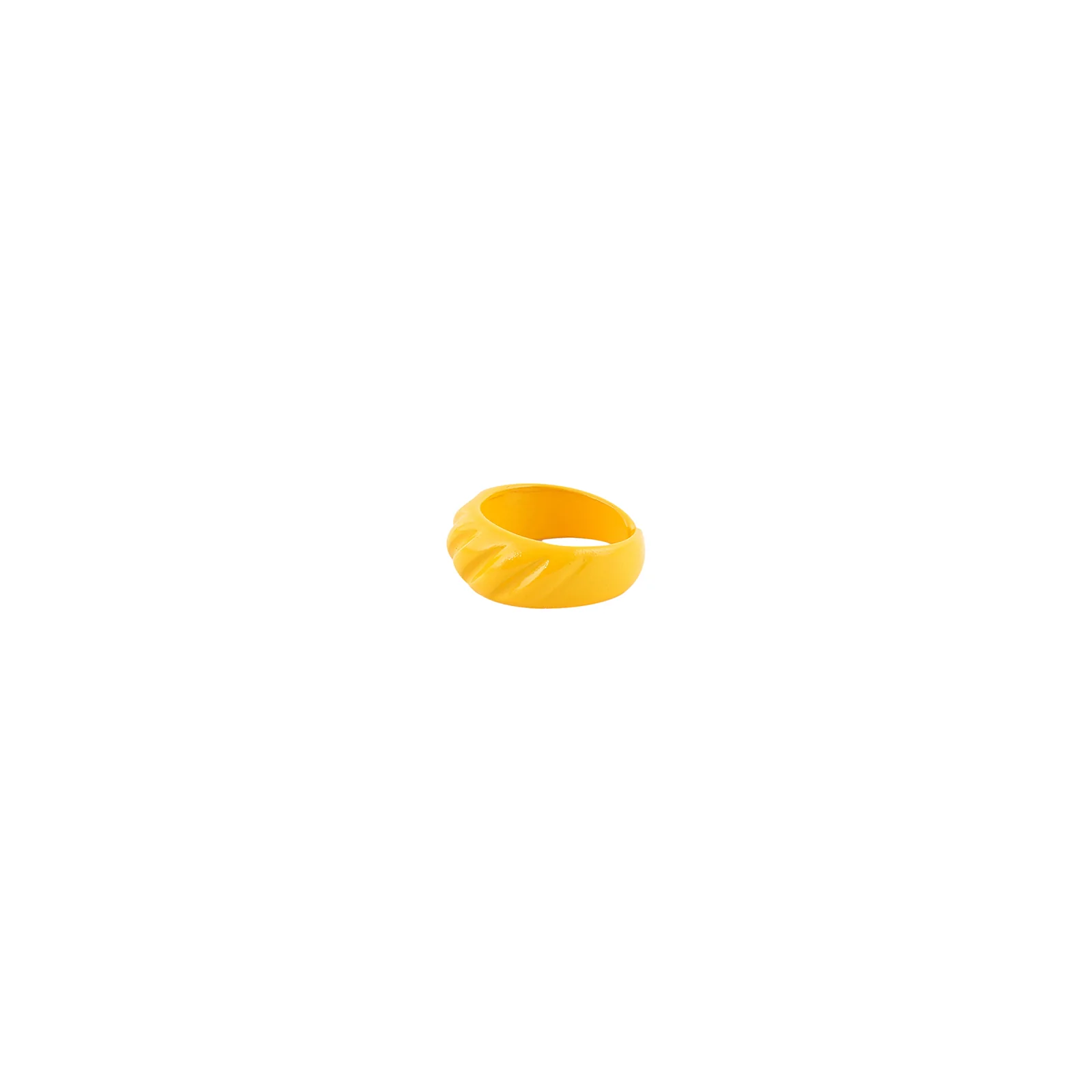 Yellow Truffle Croissant Ring - Image 4