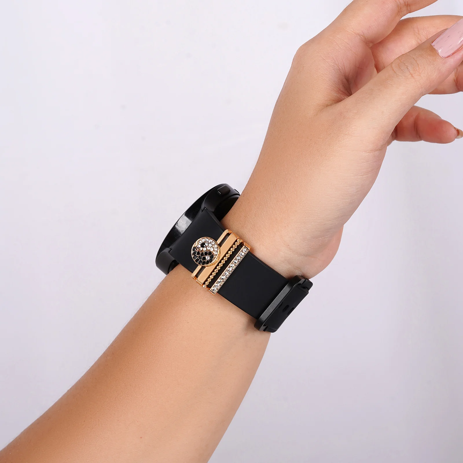 Yin Yang Serenity Gold Ring Watch Charm - Image 2