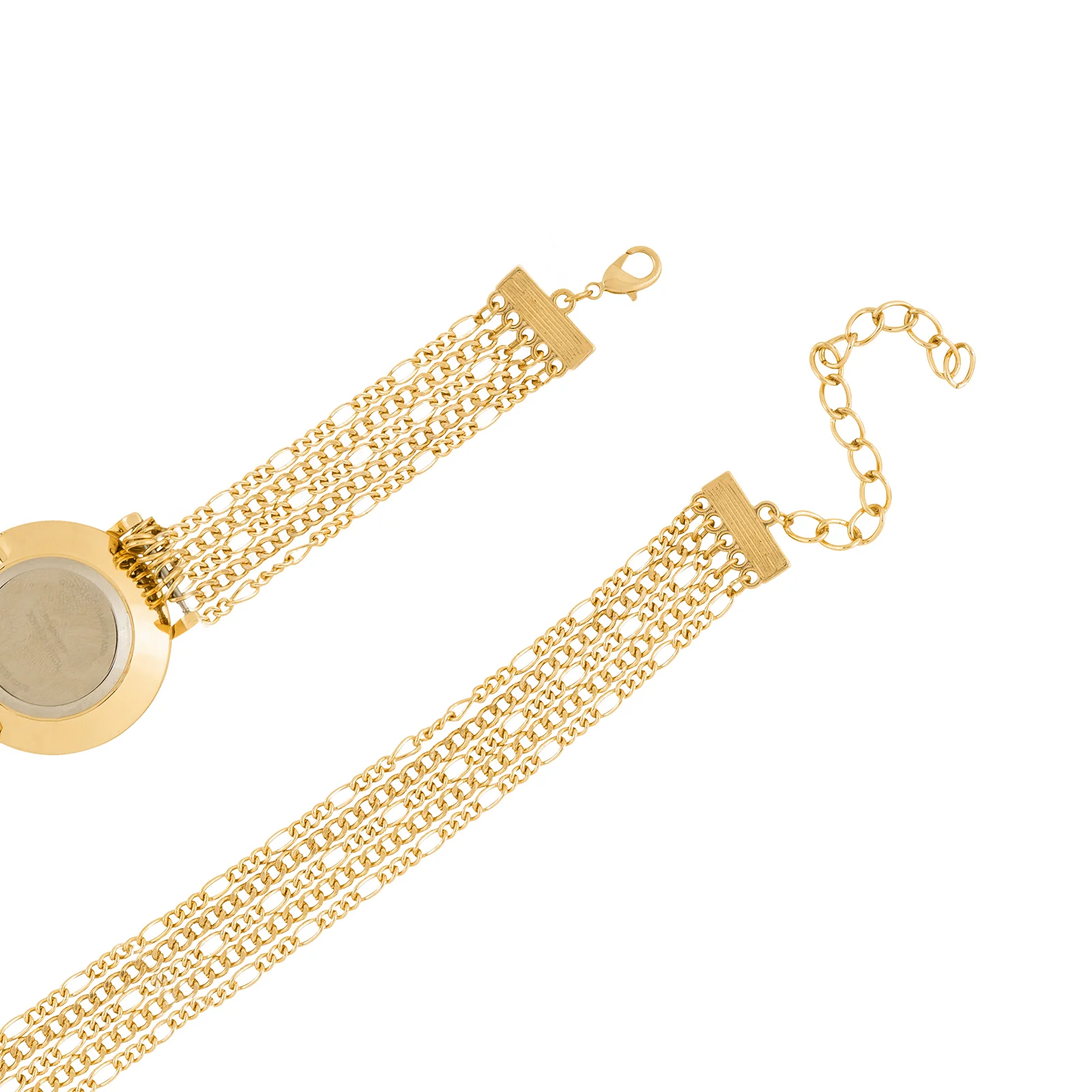 Zelda Gold Medium Dial Chain Wrap Around Strap Women's Watch - Image 6