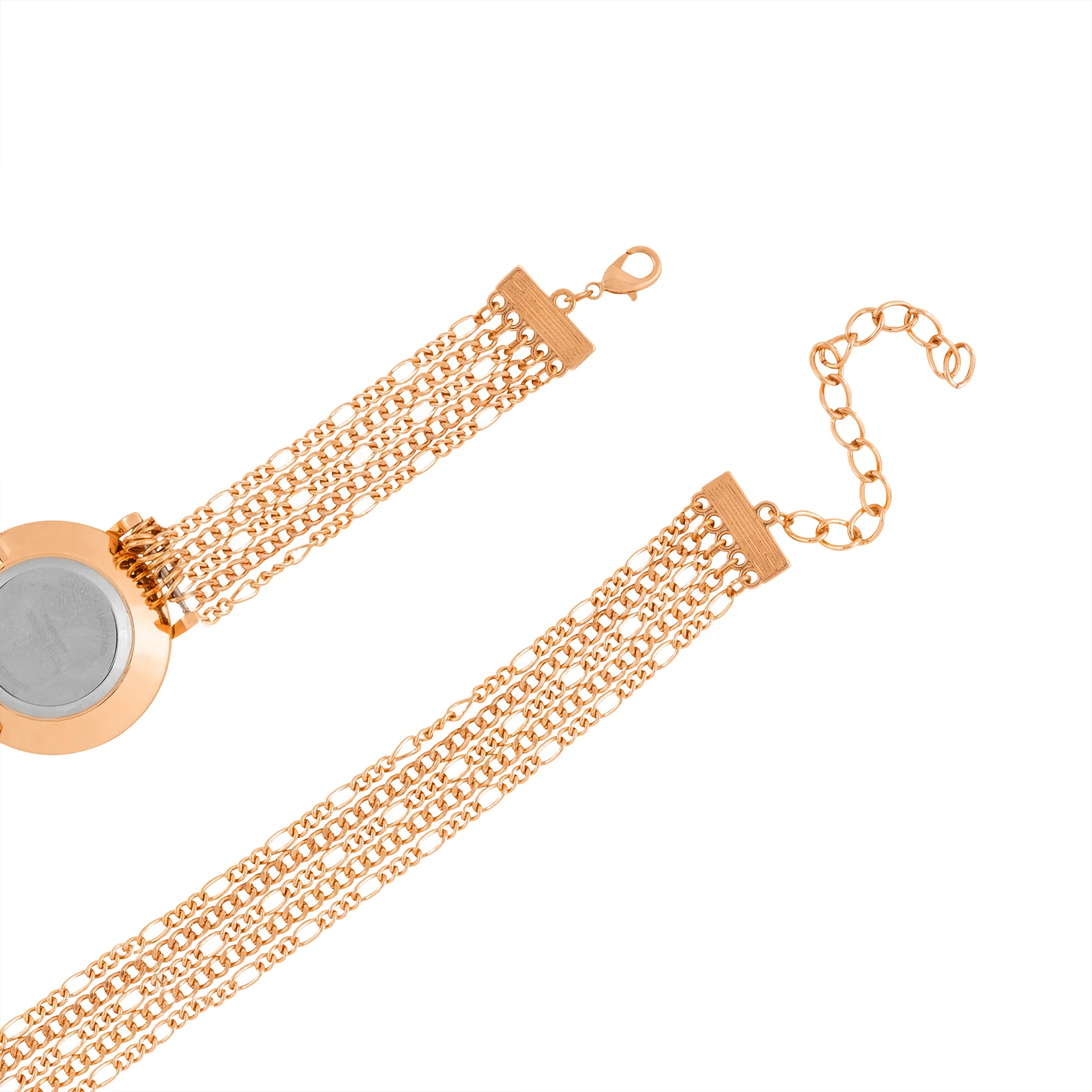 Zelda Black Medium Dial Rose Gold Chain Wrap Around Strap Women's Watch - Image 6
