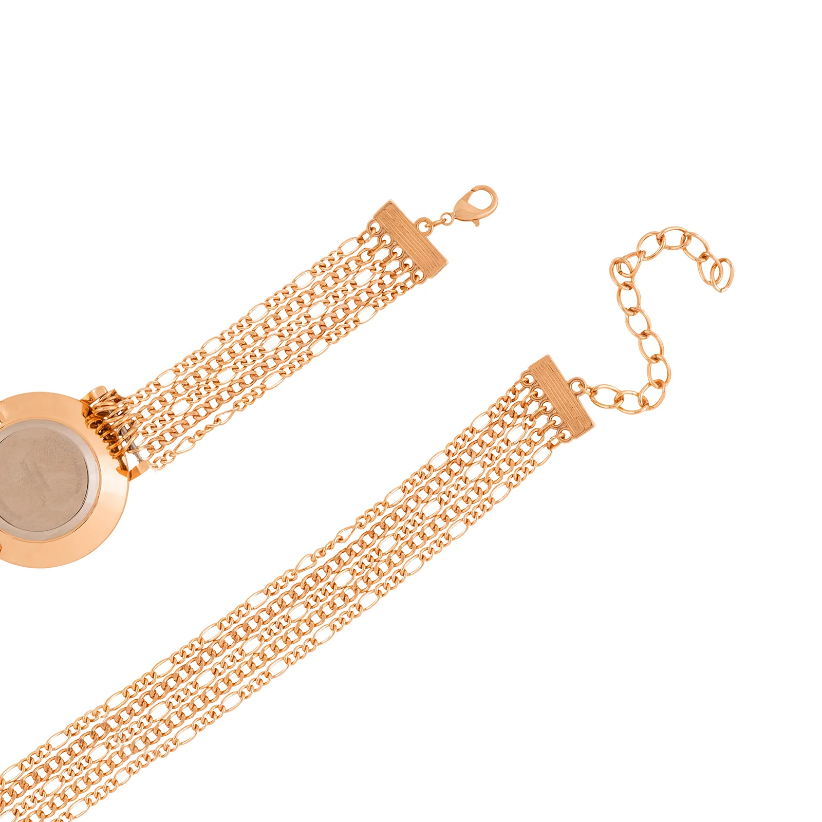 Zelda Rose Gold Medium Dial Chain Wrap Around Strap Women's Watch - Image 6