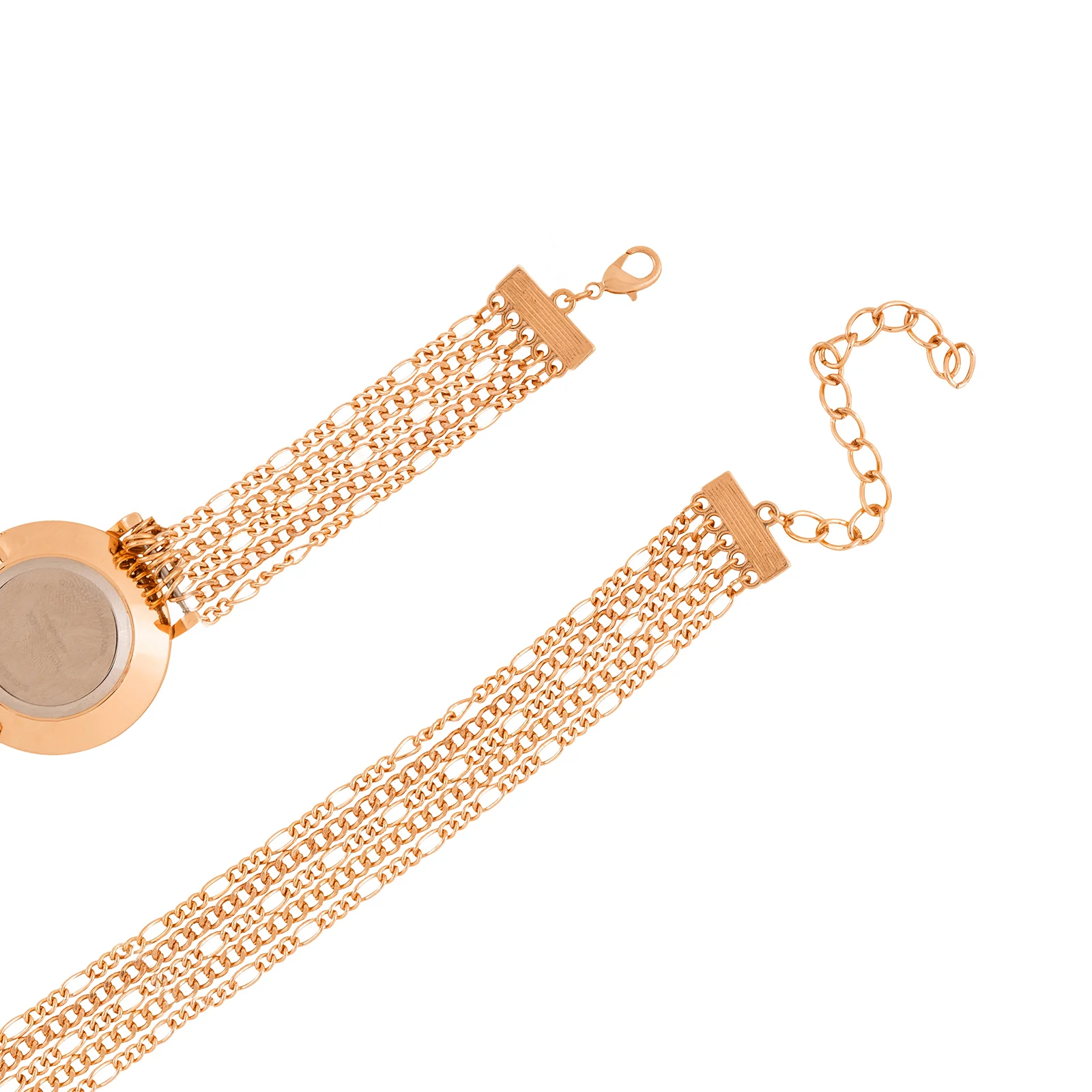 Zelda White Medium Dial Rose Gold Chain Wrap Around Strap Women's Watch - Image 6