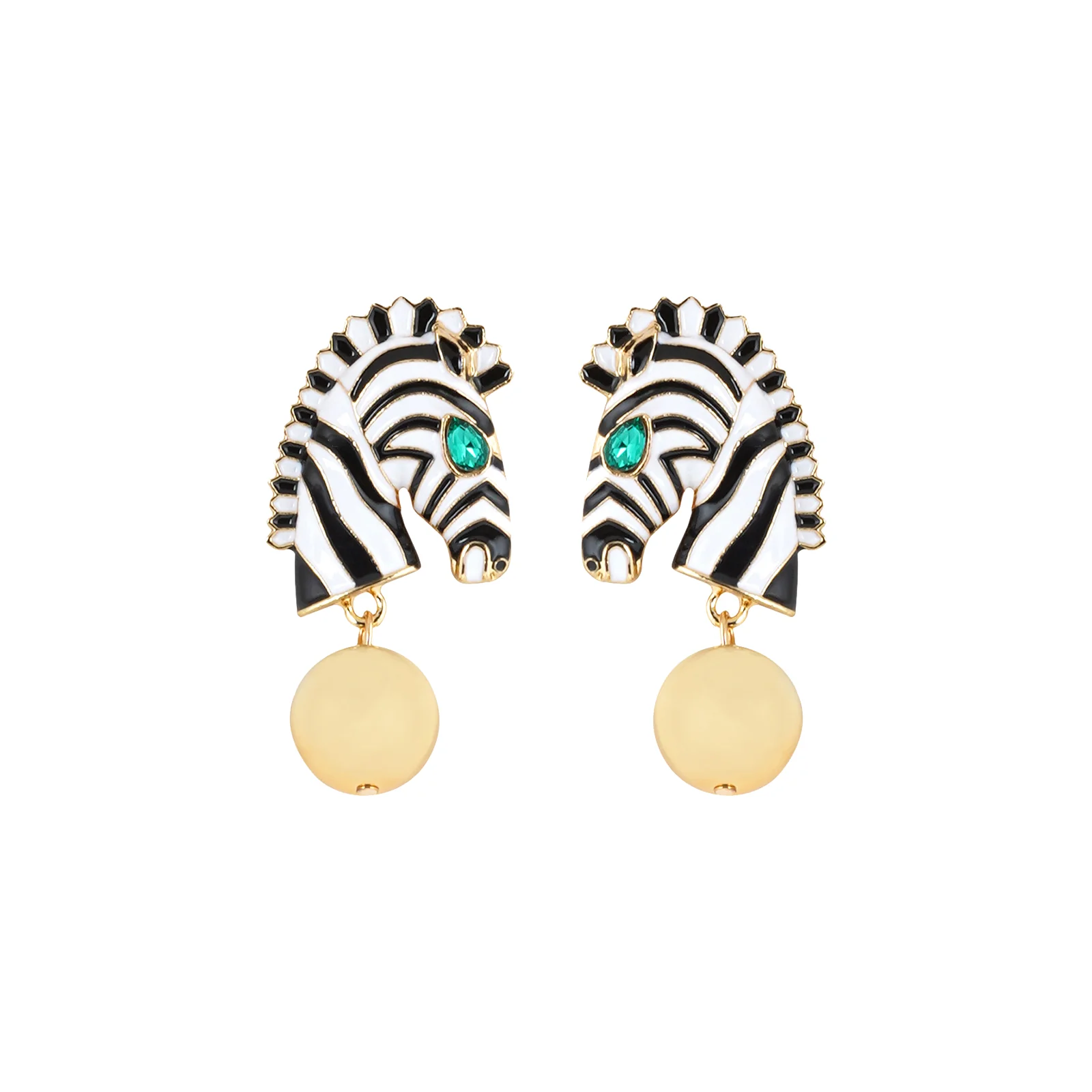 Zen Black And White Zebra Earrings - Image 3