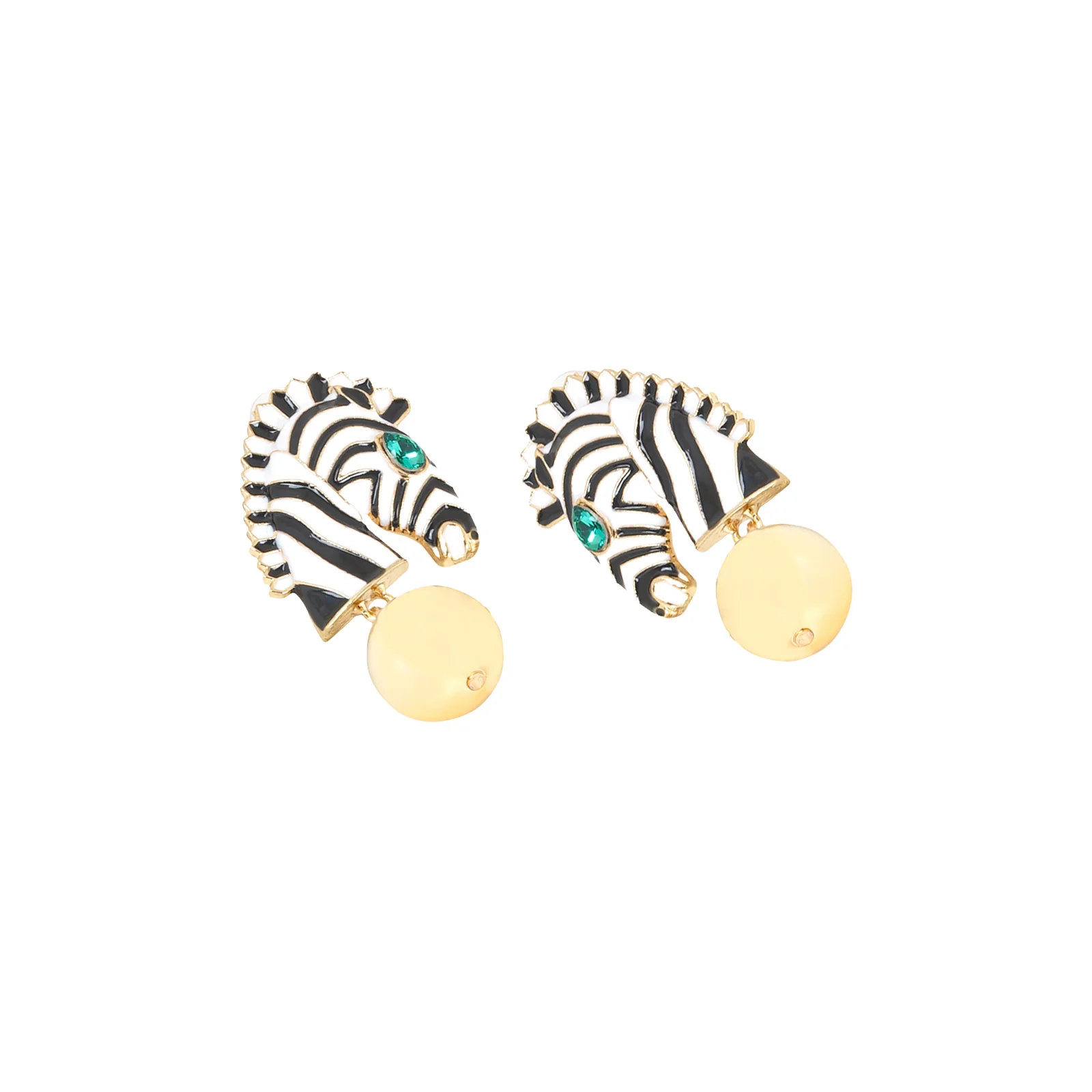 Zen Black And White Zebra Earrings - Image 4