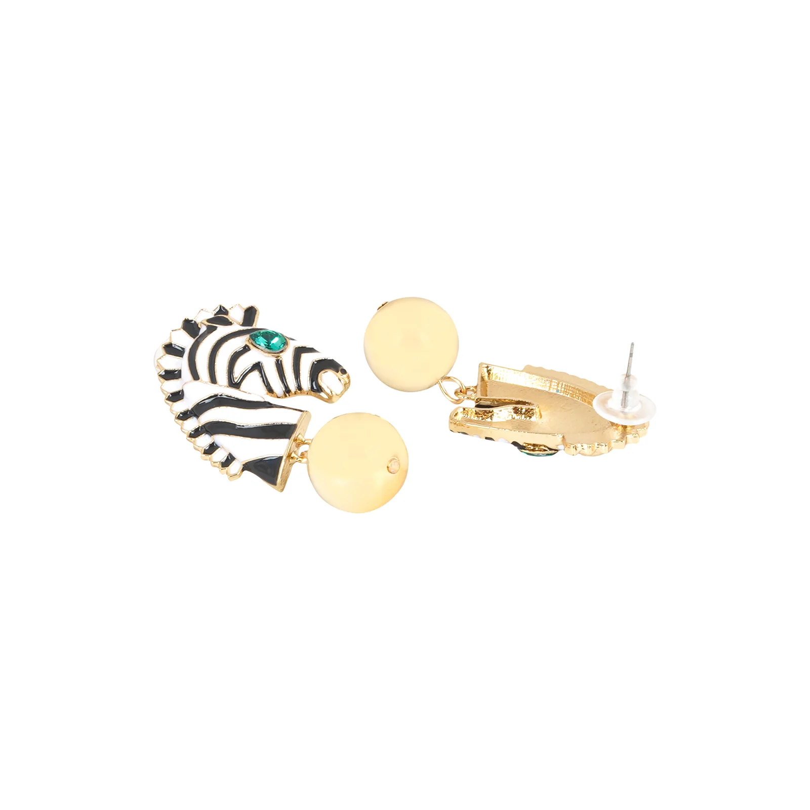 Zen Black And White Zebra Earrings - Image 5