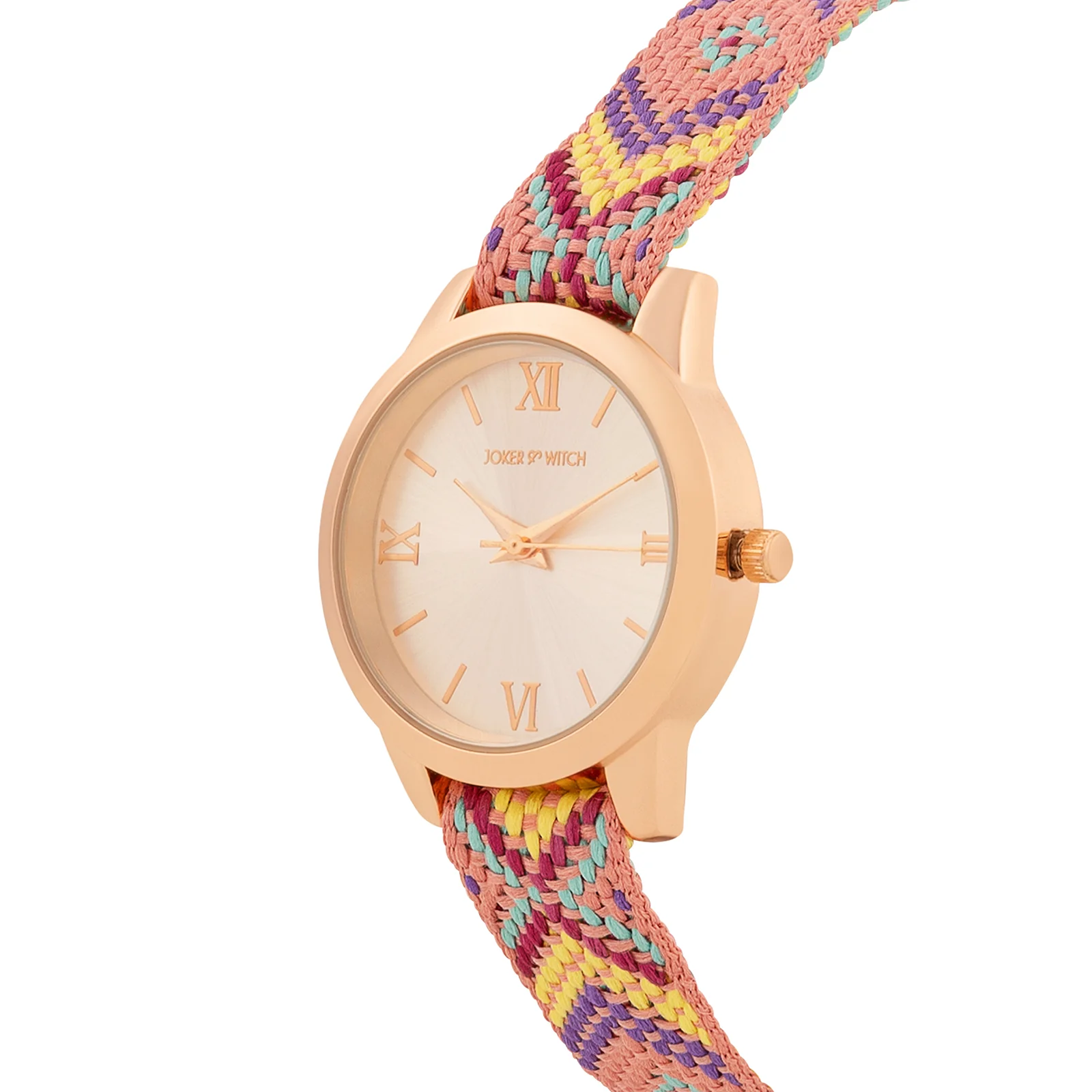 Zen Loom Rose Gold Medium Dial Pink Macrame Strap Women's Watch - Image 4