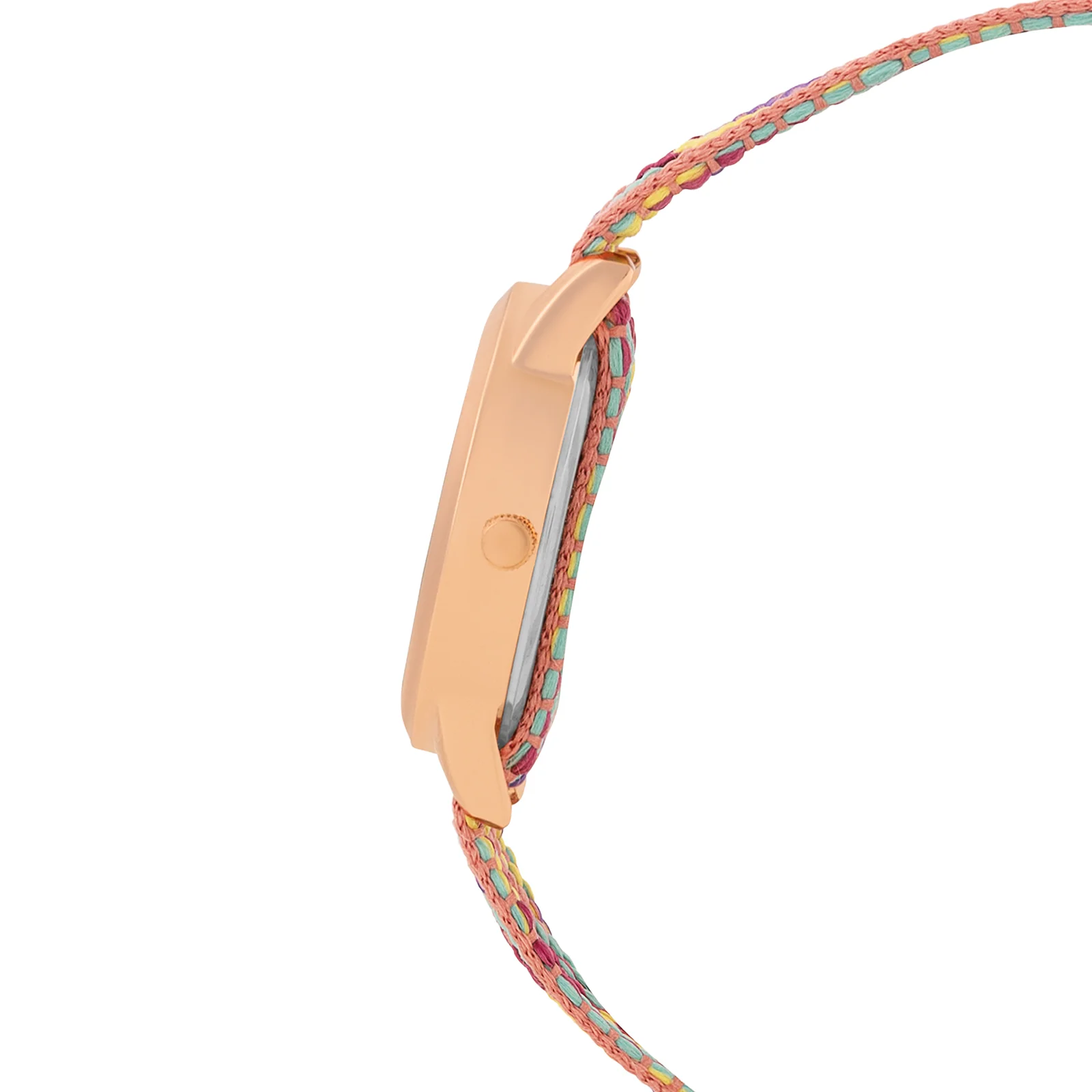 Zen Loom Rose Gold Medium Dial Pink Macrame Strap Women's Watch - Image 5