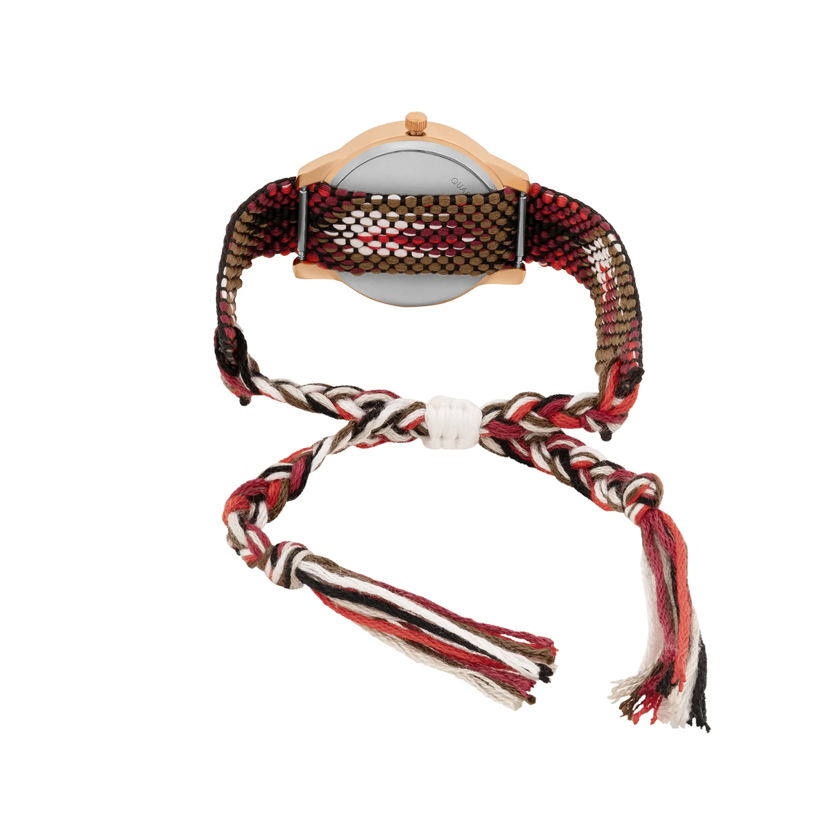 Zen Loom Rose Gold Medium Dial Red Macrame Strap Women's Watch - Image 6