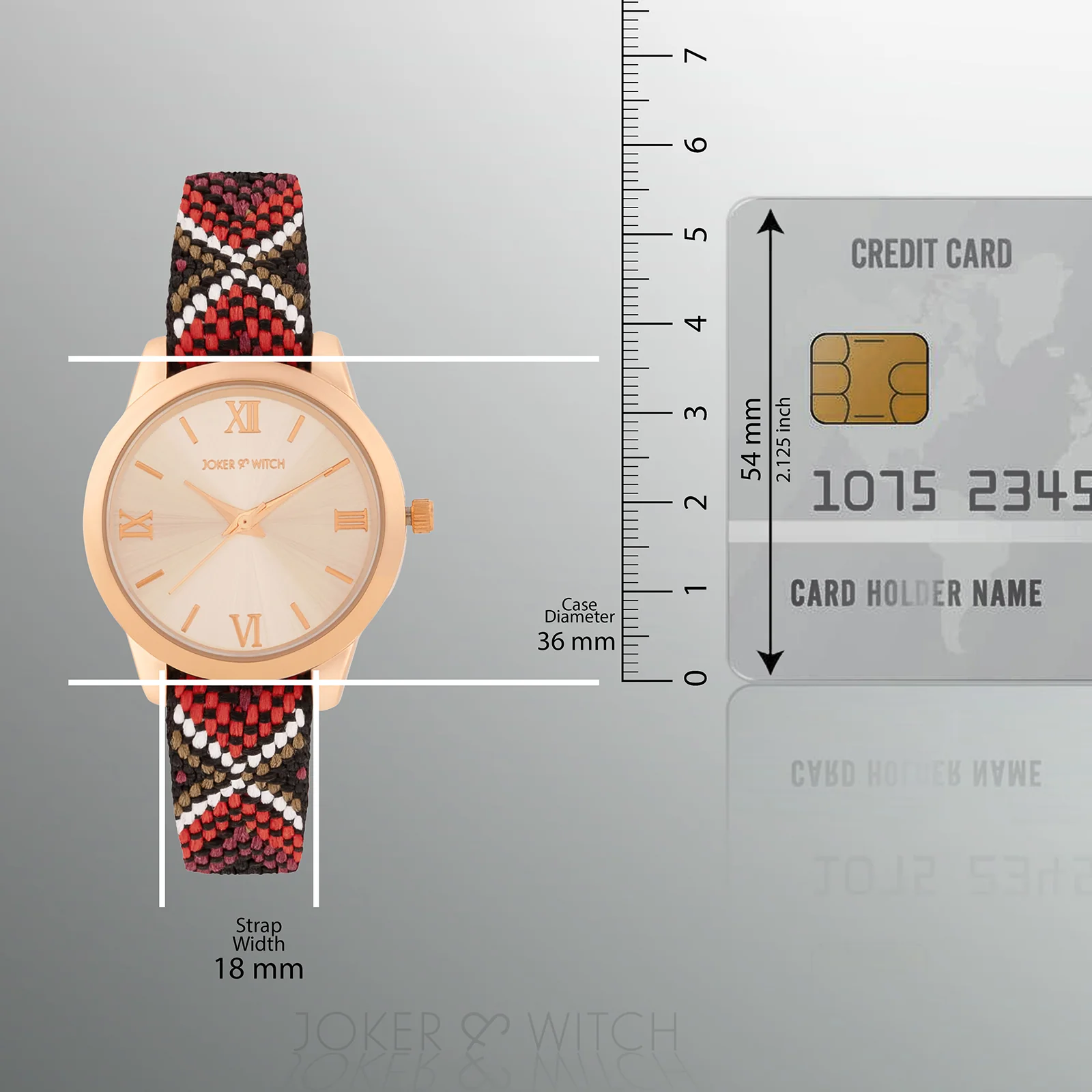 Zen Loom Rose Gold Medium Dial Red Macrame Strap Women's Watch - Image 8