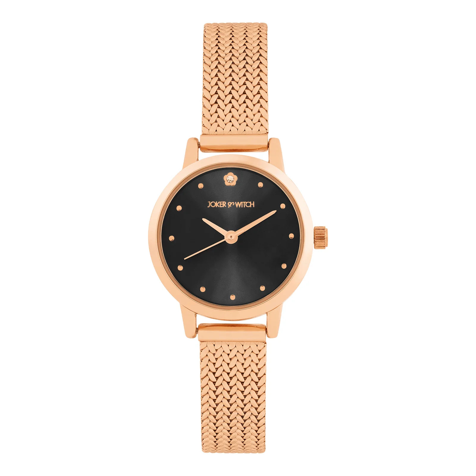 Zenith Black Small Dial Rose Gold Mesh Strap Women's Watch - Image 3