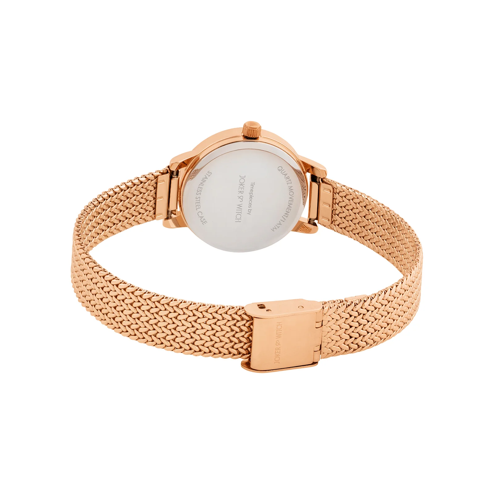 Zenith Black Small Dial Rose Gold Mesh Strap Women's Watch - Image 6