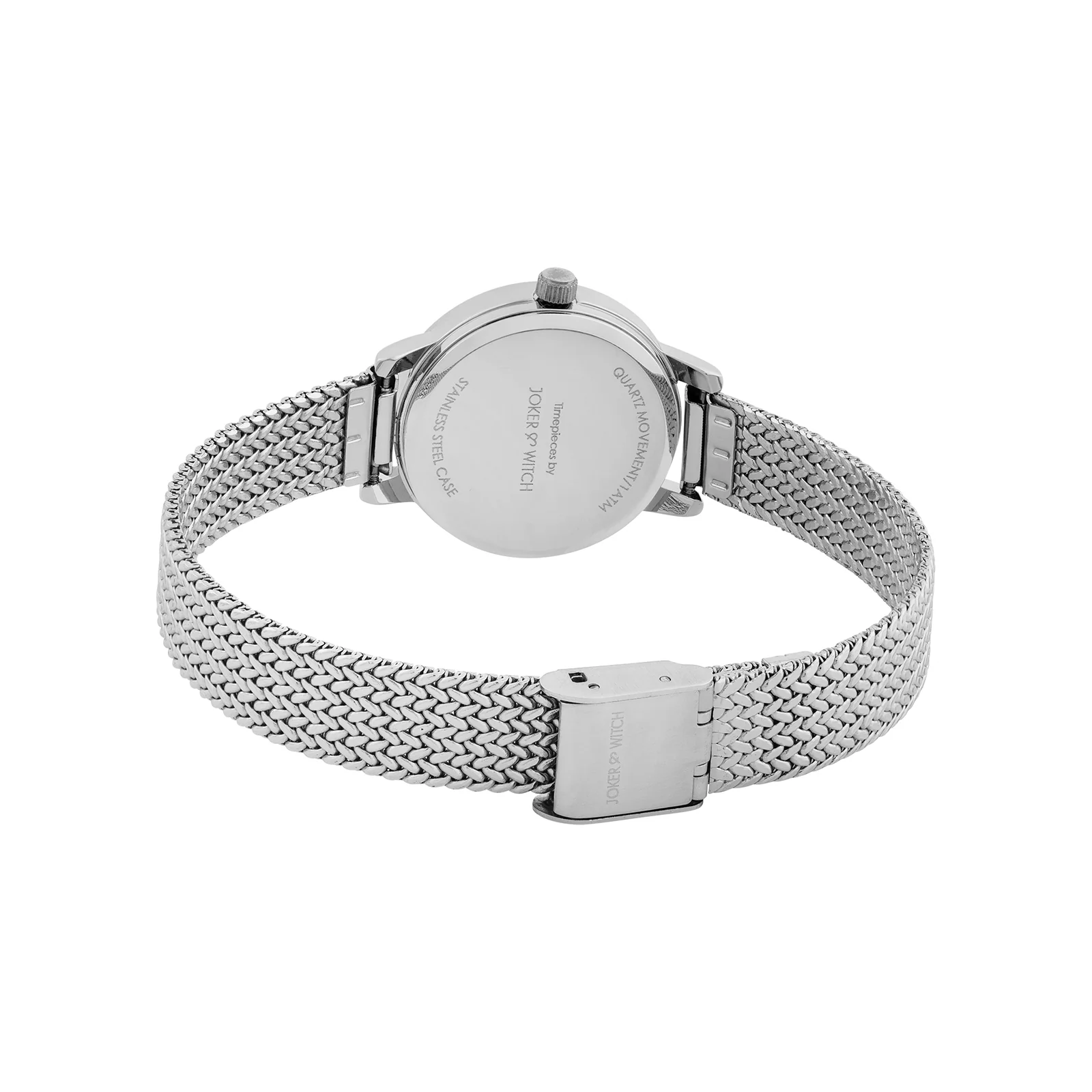 Zenith Blue Grey Small Dial Silver Mesh Strap Women's Watch - Image 6